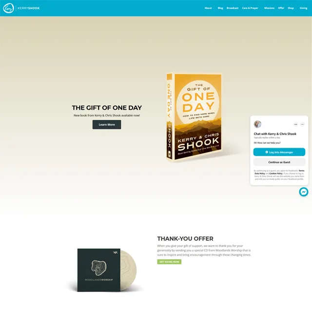 Kerry Shook Ministries website screenshot