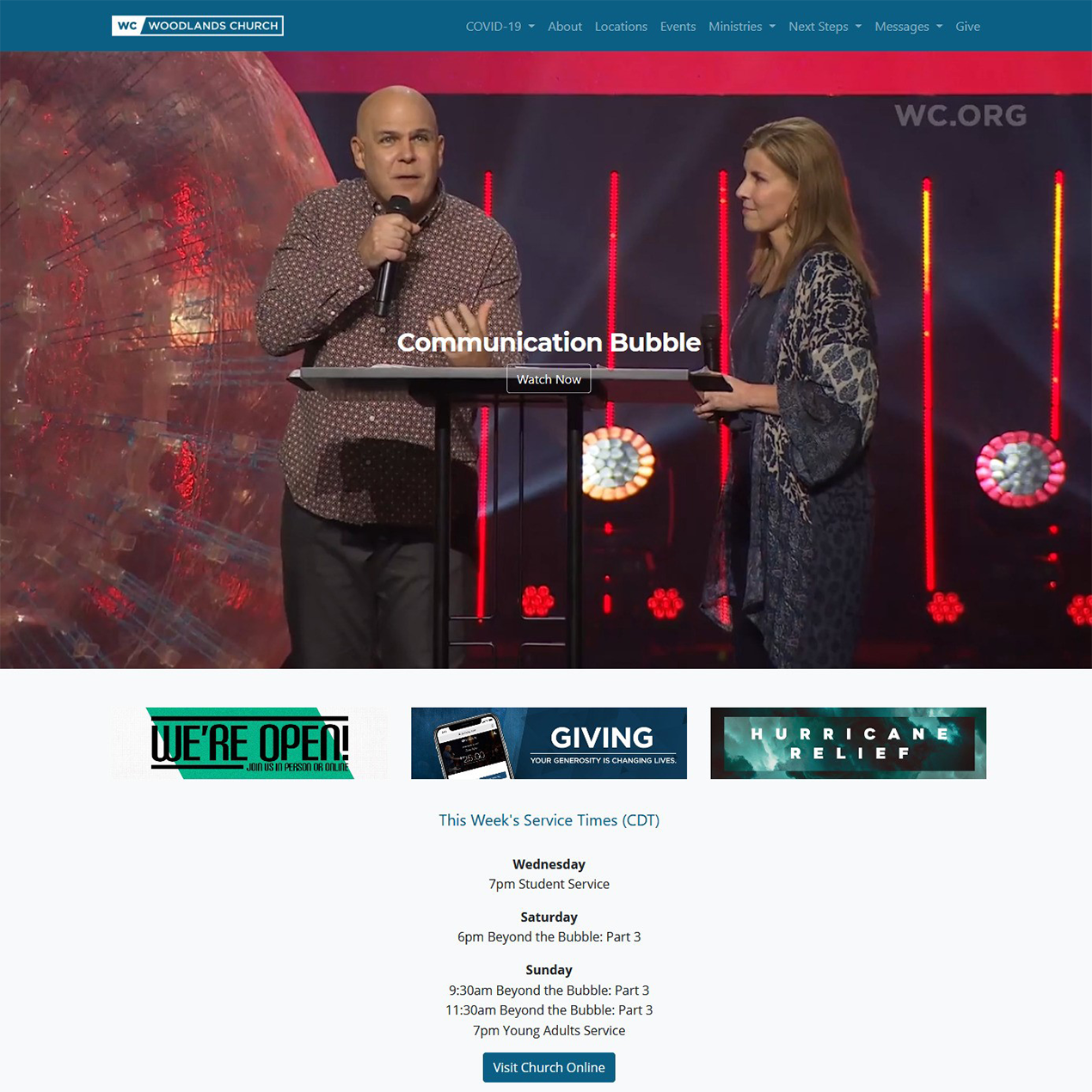 Woodlands Church website